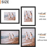 upsimples 9x12 Picture Frame Set of 5, Display Pictures 6x8 with Mat or 9 x 12 Without, Wall Gallery Photo Frames, Black