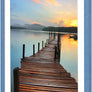 Sindcom 13x19 Picture Frame 3 Pack, Blue Wall Decor Poster Frames with Detachable Mat for 11x17 Prints, Horizontal and Vertical Hanging Hooks for Wall Mounting, Blue Photo Frame for Gallery Home Room Bathroom Décor