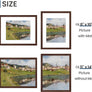 ENJOYBASICS 11x14 Picture Frame, Display Poster 8x10 with Mat or 11 x 14 Without Mat, Wall Gallery Photo Frames, Brown, 2 Pack
