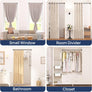 ENJOYBASICS 2 Pack Adjustable Spring Tension Curtain Rods 32 to 66 Inches, Stainless Steel Matte Black Shower Rod No Drilling for Window, Bathroom, Closet, Room Divider, 7/8" Diameter