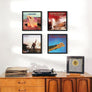 upsimples 12.5x12.5 Record Frame, Vinyl Frames for 12inch Album Cover, Wall Display for Home Decor, Black, 4 Pack