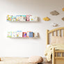 upsimples 2 Pack 35.5x5.5 Inches Acrylic Shelves for Wall Storage, Floating Bookshelves for Kids, Display Shelf Organizer for Bathroom, Bedroom, Living Room, Kitchen, Clear