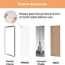 upsimples 20x30 Frame Black 3 Pack, Poster Frames 20 x 30 for Horizontal or Vertical Wall Mounting, Scratch-Proof Wall Gallery Photo Frame