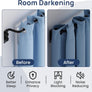 ENJOYBASICS Blackout Curtain Rod for Windows 66 to 120, Wrap Around Curtain Rods for Bedroom, Living Room, Adjustable from 30 to 129 Inches, Matte Black