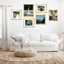 upsimples 8x12 Picture Frame Set of 5,Display Pictures 6x8 with Mat or 8x12 Without Mat,Wall Gallery Photo Frames, Gold