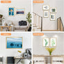 upsimples A4 Picture Frame Set of 5, Display Pictures 6x8 with Mat or 8.3x11.7 Without Mat, Wall Gallery Poster Frames, Gold