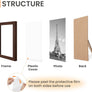 upsimples 10 Pack Picture Frames Collage Wall Decor, Gallery Wall Frame Set for Wall Mounting or Tabletop Display, Multi Sizes Including 8x10, 5x7, 4x6 Family Photo Frames, Brown