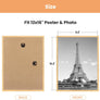 upsimples 12x16 Picture Frame Natural 3 Pack, Scratch-Proof Poster Frames 12 x 16 for Photo Gallery - Slide-In Strips, Horizontal or Vertical Wall Mounting