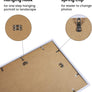 upsimples 16x20 Picture Frame Set of 5,Display Pictures 11x14 with Mat or 16x20 Without Mat,Wall Gallery Poster Frames,White