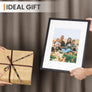 upsimples 12x16 Picture Frame Set of 5,Display Pictures 8.5x11 with Mat or 12x16 Without Mat,Wall Gallery Photo Frames,Black
