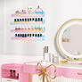 upsimples Iridescent Acrylic Shelves for Wall Storage, 15" Acrylic Floating Shelves, Kids Bookshelf, Nail Polish Holder, Perfume Display Wall Shelves for Bedroom, Living Room, Bathroom, Set of 6
