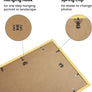 upsimples 16x20 Picture Frame Set of 5, Display Pictures 11x14 with Mat or 16x20 Without Mat, Wall Gallery Poster Frames, Gold