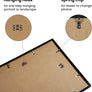 upsimples A3 Picture Frame Set of 5, Display Pictures 8.3x11.7 with Mat or 11.7x16.5 Without Mat, Wall Gallery Poster Frames, Black