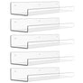 15" Acrylic Floating Shelves Wall Mounted, Upsimples 5pack Clear Acrylic Shelves, for Bedroom, Living Room, Bathroom, Kitchen