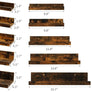 Upsimples Home Floating Shelves Wall Mounted Set of 5, Wall Mounted Wood Shelf for Bedroom, Living Room, Bathroom, Kitchen, Office, Sturdy Rustic Shelves 5 Different Sizes Brown
