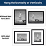 ENJOYBASICS 8.5x11 Picture Frame Black Poster Frame,Display Pictures 6x8 with Mat or 8.5x11 Without Mat,Wall Gallery Photo Frames,2 Pack