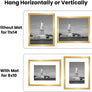 ENJOYBASICS 11x14 Picture Frame Gold Poster Frame,Display Pictures 8x10 with Mat or 11x14 Without Mat,Wall Gallery Photo Frames,2 Pack