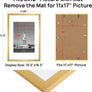 ENJOYBASICS 11x17 Picture Frame Gold Poster Frame, Display Pictures 8x12 with Mat or 11x17 Without Mat, Wall Gallery Photo Frames, 2 Pack