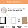 upsimples 8x8 Picture Frame, Display Pictures 4x4 with Mat or 8x8 Without Mat, Wall Hanging Photo Frame, Black, 1 Pack