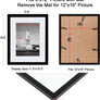 ENJOYBASICS 12x16 Picture Frame Black Poster Frame,Display Pictures 9x12 with Mat or 12x16 Without Mat,Wall Gallery Photo Frames,2 Pack