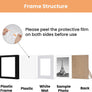 upsimples 12x12 Picture Frame, Display Pictures 8x8 with Mat or 12x12 Without Mat, Wall Hanging Photo Frame, Black, 1 Pack