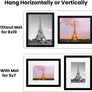 upsimples 8x10 Picture Frame Set of 1,Display Pictures 5x7 with Mat or 8x10 Without Mat,Wall Gallery Photo Frames,Black