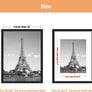 upsimples 12x16 Picture Frame, Display Pictures 8.5x11 with Mat or 12x16 Without Mat, Wall Hanging Photo Frame, Black, 1 Pack
