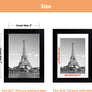 upsimples 5x7 Picture Frame, Display Pictures 4x6 with Mat or 5x7 Without Mat, Wall Hanging Photo Frame, Black, 1 Pack