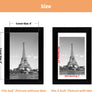 upsimples 4x6 Picture Frame, Display Pictures 3.5x5 with Mat or 4x6 Without Mat, Wall Hanging Photo Frame, Black, 1 Pack