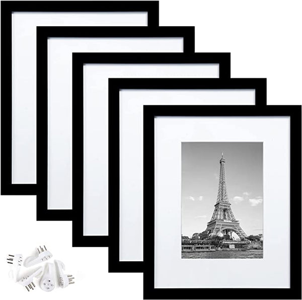 upsimples 5x7 Picture Frame Set of 10, Display Pictures 4x6 with Mat o –  Upsimples Direct