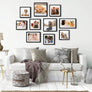 upsimples 6x6 Picture Frame Set of 3, Display Pictures 4x4 with Mat or 6x6 Without Mat, Multi Photo Frames Collage for Wall, Black