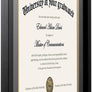 upsimples 11x14 Diploma Frame Certificate Degree Document Frame with High Definition Glass, 2 Pack Diploma Frames 8.5 x 11 with mat for Wall and Tabletop, Black Double Mat