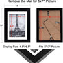 upsimples 5x7 Picture Frame Set of 10,Display Pictures 4x6 with Mat or 5x7 Without Mat,Multi Photo Frames Collage for Wall or Tabletop Display,Black