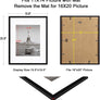 ENJOYBASICS 16x20 Picture Frame Black Poster Frame,Display Pictures 11x14 with Mat or 16x20 Without Mat,Wall Gallery Photo Frames,2 Pack