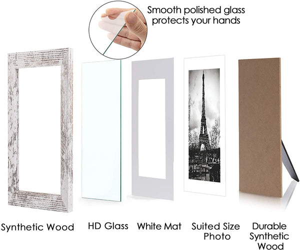 upsimples 8x10 Picture Frame Distressed Brown with Real Glass, Display –  Upsimples Direct
