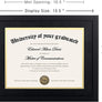 upsimples 11x14 Diploma Frame Certificate Degree Document Frame with High Definition Glass, 2 Pack Diploma Frames 8.5 x 11 with mat for Wall and Tabletop, Black Double Mat