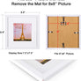 upsimples 8x8 Picture Frame Set of 3,Display Pictures 5x5 with Mat or 8x8 Without Mat,Multi Photo Frames Collage for Wall,White