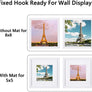 upsimples 8x8 Picture Frame Set of 3,Display Pictures 5x5 with Mat or 8x8 Without Mat,Multi Photo Frames Collage for Wall,White