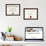 upsimples 8.5x11 Picture Frame Certificate Document Frame with High Definition Glass, 5 Pack Photo Frames for Wall and Table, Brown