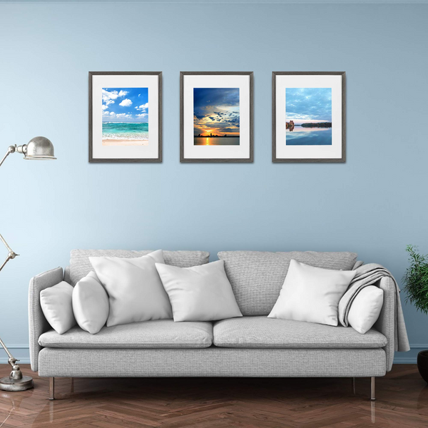 upsimples 11x14 Picture Frame Set of 5, Display Pictures 8x10 with Mat