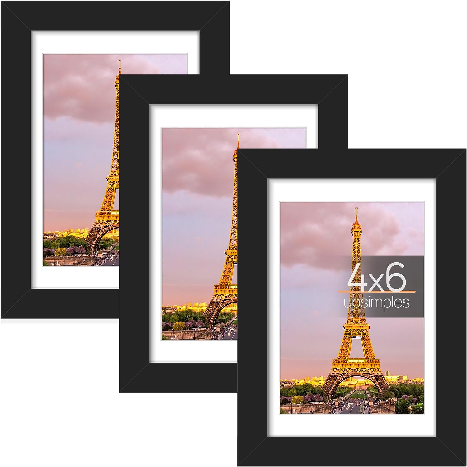 upsimples 4x6 Picture Frame White Picture Frame with High