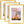 upsimples 8.5x11 Picture Frame Set of 3, Made of High Definition Glass for 6x8 with Mat or 8.5x11 Without Mat, Wall Mounting Photo Frames, Gold