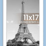 upsimples 11x17 Picture Frame, Display Pictures 9x15 with Mat or 11 x 17 Without, Wall Hanging Poster Frames, Blue, 1 Pack