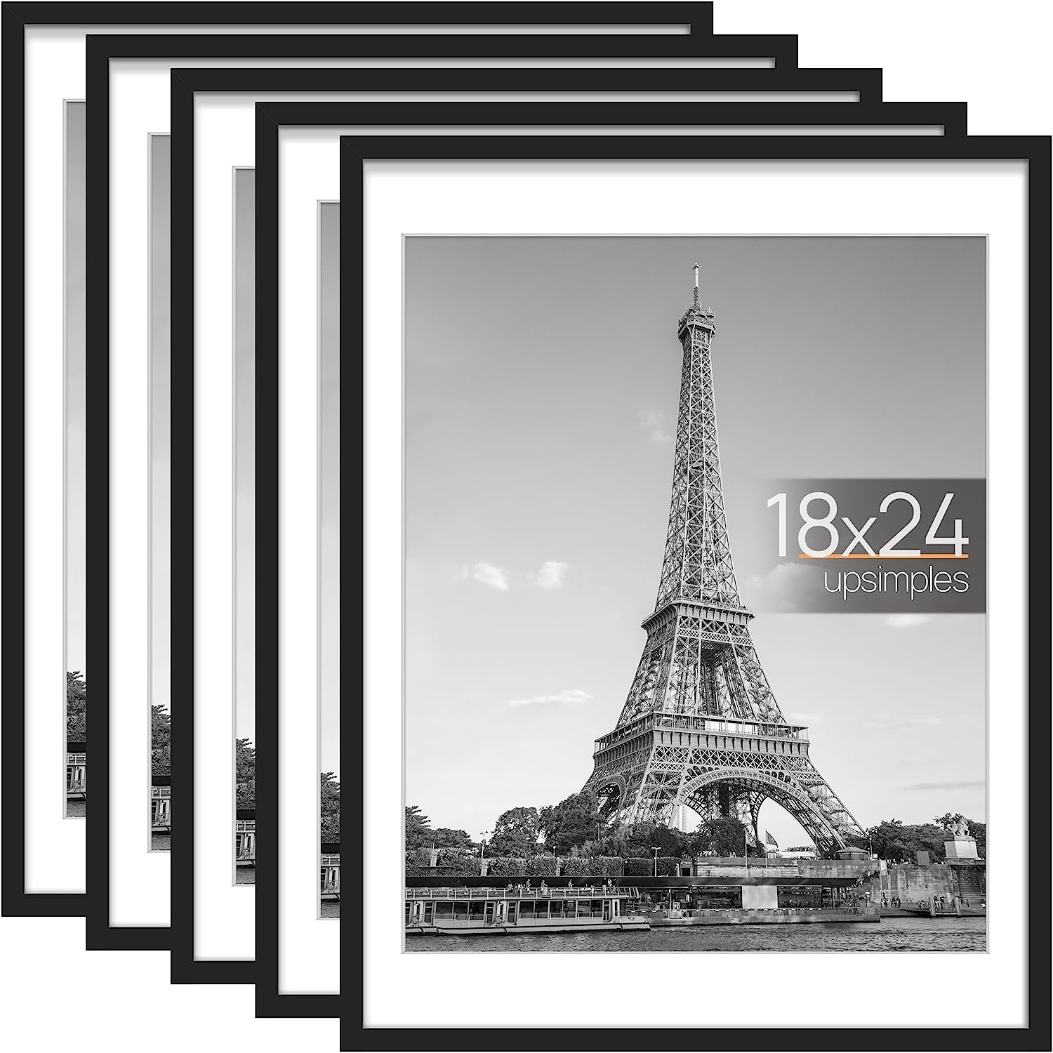 upsimples 16x24 Picture Frame Set of 5, Display Pictures 14x20 with Ma –  Upsimples Direct