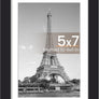 upsimples 5x7 Picture Frame, Display Pictures 4x6 with Mat or 5 x 7 Without, Wall Hanging Photo Frames, Black, 1 Pack