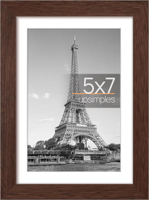 upsimples 5x7 Picture Frame Set of 10,Display Pictures 4x6 with Mat or 5x7 Without Mat,Multi Photo Frames Collage for Wall or Tabletop Display,Black