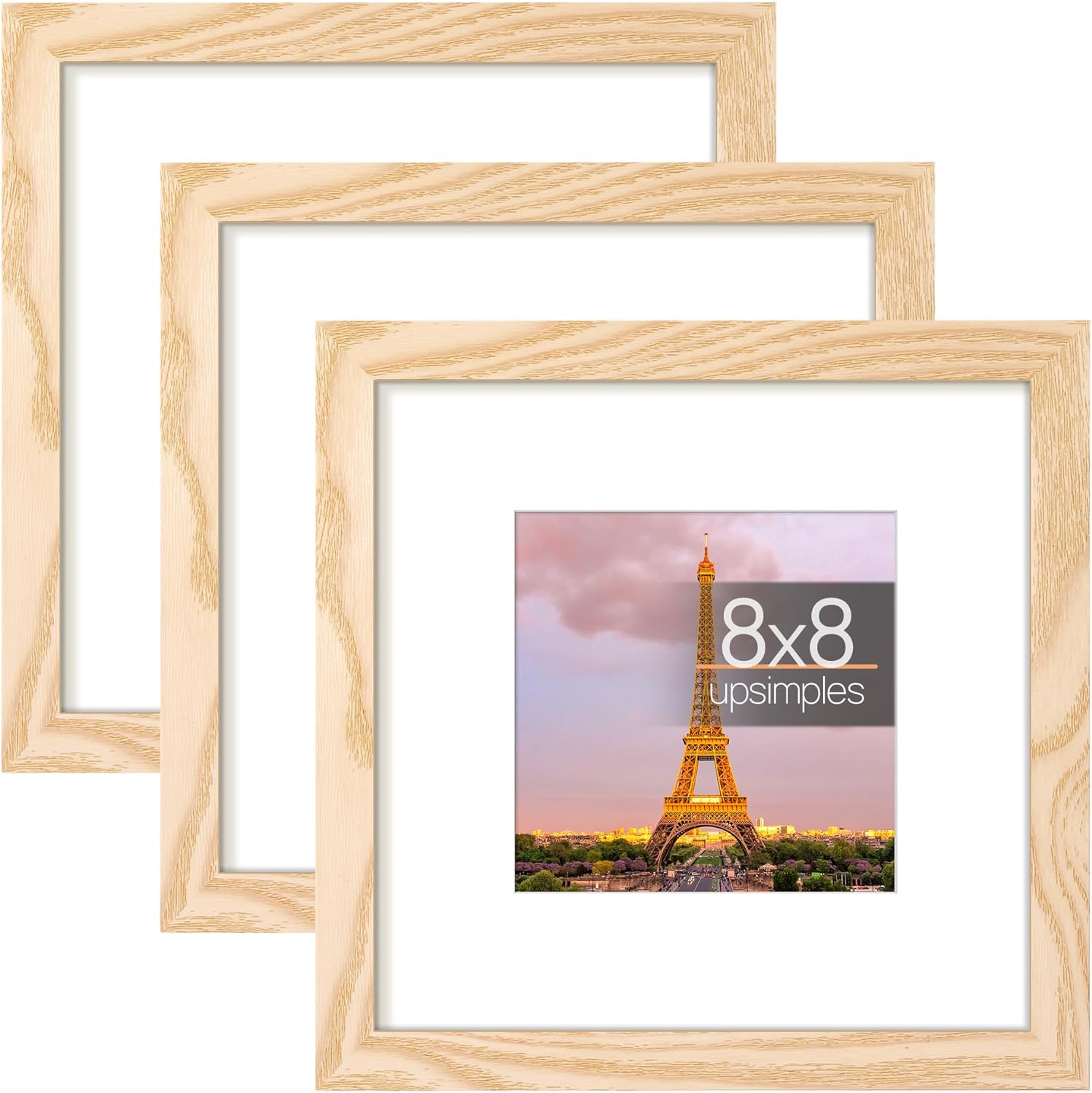 Restickable 8X8 Framed Photo Prints - Picture Frames - 8X8 Frame -  Gallery Wall Frame - Picture Frame Collage - Photo Frames - Picture Frame