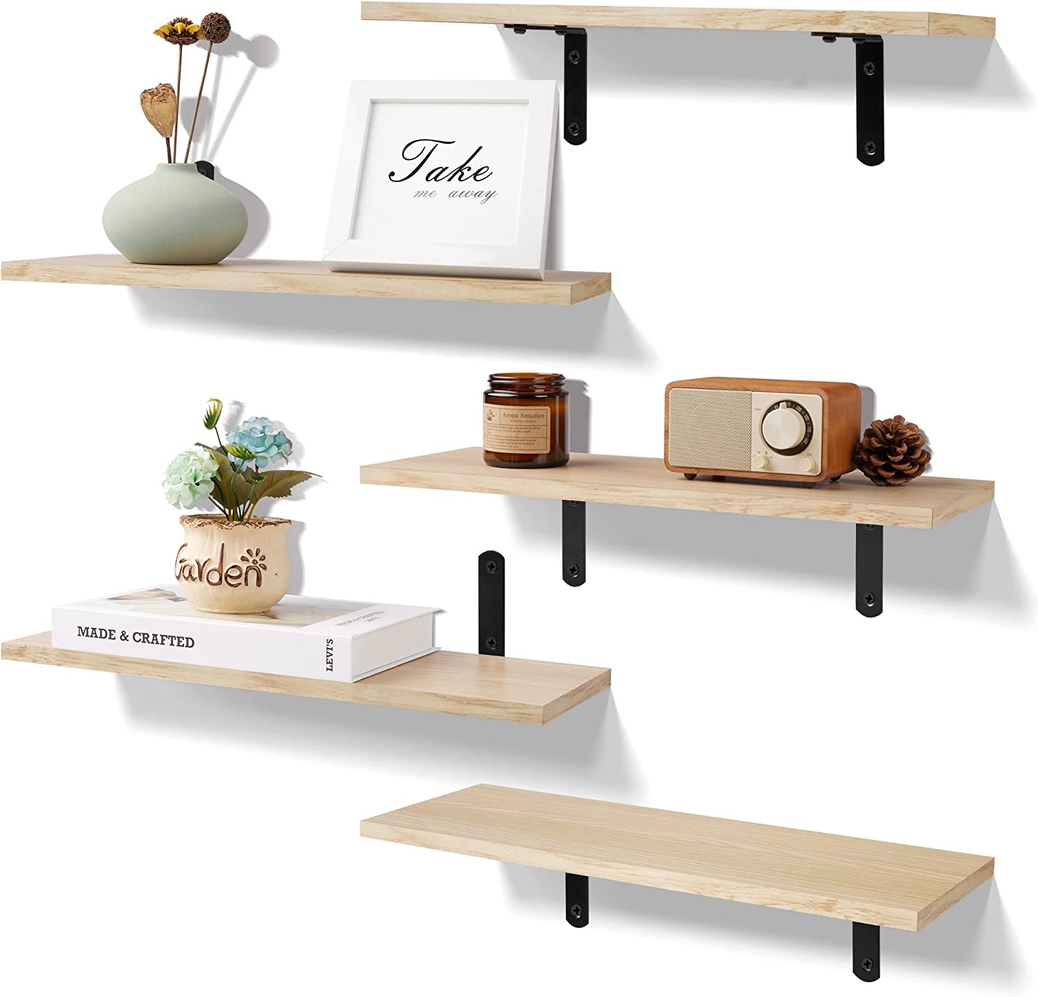upsimples Floating Shelves for Wall Decor Storage, Wall Mounted Shelve –  Upsimples Direct