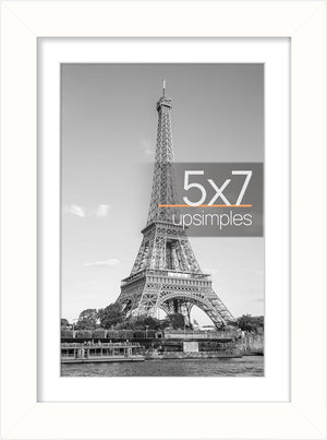 upsimples 5x7 Picture Frame Set of 10,Display Pictures 4x6 with Mat or 5x7 Without Mat,Multi Photo Frames Collage for Wall or Tabletop Display,Black