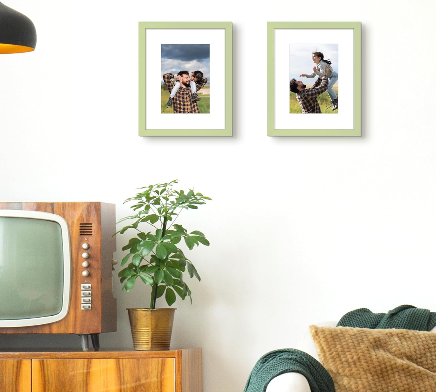 Classic Black 8x10 Picture Frame With Mat For 5x7 Photo Or 8x10 Without Mat - Wall Mount